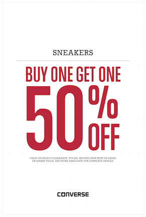 converse buy one get one 50 off