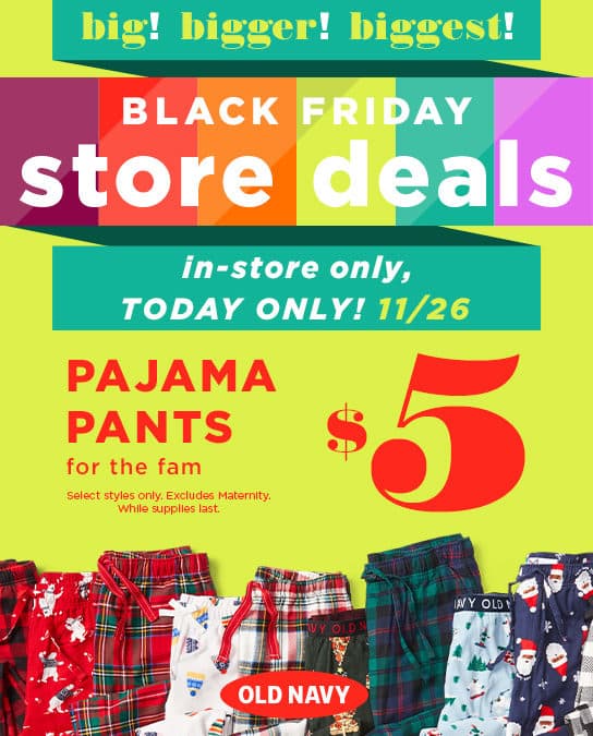 BLACK FRIDAY TODAY ONLY: $5 PJ PANTS