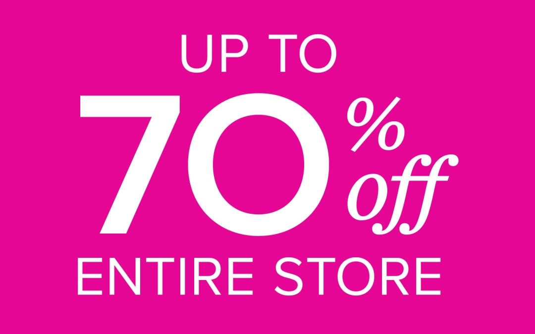 Enjoy Up to 70% Off!