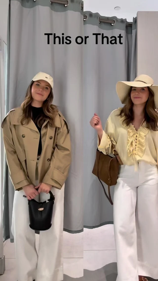 This or that? One for showing up late to your 9-5. One for pretending the sidewalk is your runway. Your call. Comment which look you like better👇